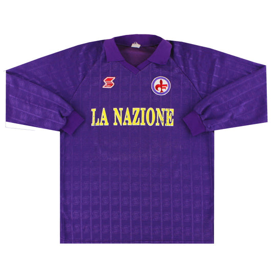 1989-90 Fiorentina Home Shirt #13 L/S L