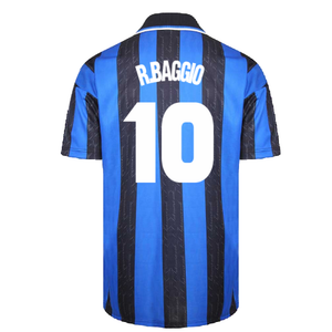 1998 Inter Milan Score Draw Home Shirt (M) (Excellent) (R.Baggio 10)_1