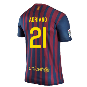 Barcelona 2011-2012 Home Shirt (S) (Excellent) (Adriano 21)_1