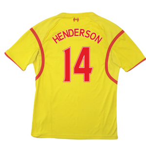 Liverpool 2014-15 Warrior Away Shirt (Very Good) (HENDERSON 14)_1