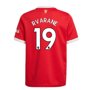 Man Utd 2021-2022 Home Shirt (Kids) (R VARANE 19)_2