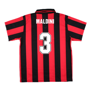 AC Milan 1994-95 Home Shirt (S) (MALDINI 3) (Excellent)_1