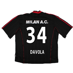 AC Milan 2000-01 Adidas Training Shirt (XL) (Davola 34) (Good)_1