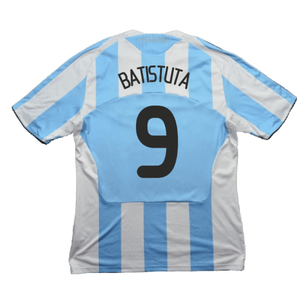 Argentina 2008-09 Home Shirt (L) (Very Good) (Batistuta 9)_1