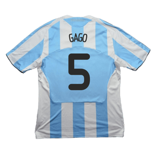 Argentina 2008-09 Home Shirt (L) (Good) (Gago 5)_1