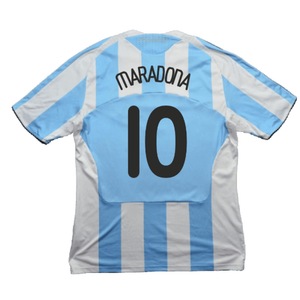 Argentina 2008-09 Home Shirt (L) (Very Good) (Maradona 10)_1