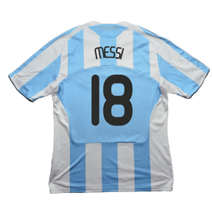 Argentina 2008-09 Home Shirt (L) (Very Good) (Messi 18)_1