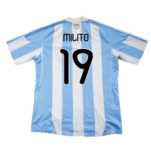 Argentina 2010-11 Home (L) (Excellent) (Milito 19)_1