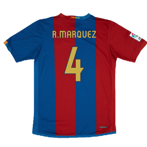 Barcelona 2006-07 Home Shirt (Sponsorless) (Excellent) (R.Marquez 4)_1