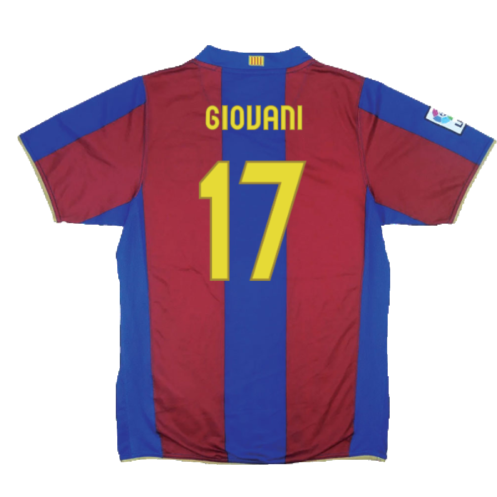Barcelona 2007-08 Home Shirt (S) (Excellent) (Giovani 17)_1
