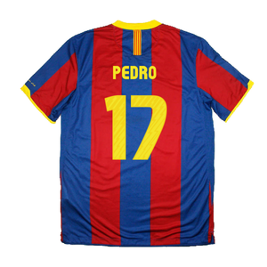 Barcelona 2010-11 Home Shirt (L) (Very Good) (Pedro 17)_1