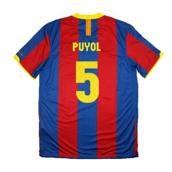 Barcelona 2010-11 Home Shirt (L) (Very Good) (Puyol 5)