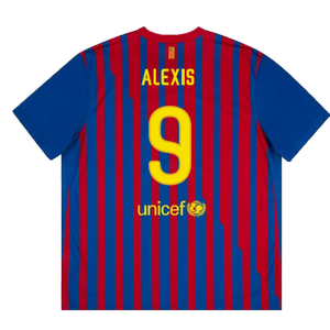 Barcelona 2011-12 Home Shirt (S) (Good) (Alexis 9)_1