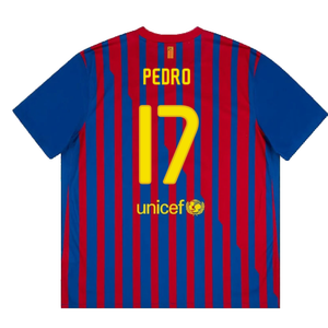 Barcelona 2011-12 Home Shirt (Excellent) (Pedro 17)_1