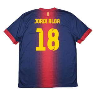 Barcelona 2012-13 Home Shirt (XL) (Excellent) (Jordi Alba 18)_1