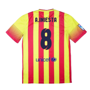 Barcelona 2013-14 Away Shirt (S) (Excellent) (A.Iniesta 8)_1