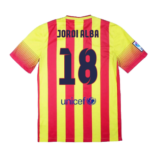 Barcelona 2013-14 Away Shirt (S) (Excellent) (Jordi Alba 18)_1