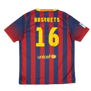 Barcelona 2013-14 Home Shirt (XL) (Good) (Busquets 16)_1