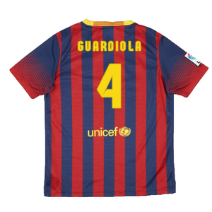 Barcelona 2013-14 Home Shirt (Very Good) (Guardiola 4)_1