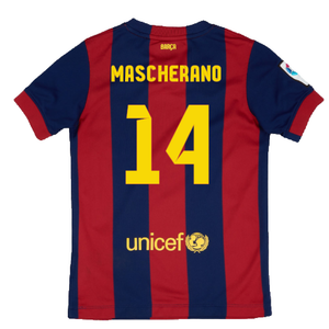 Barcelona 2014-15 home shirt (L) (Mint) (Mascherano 14)_1