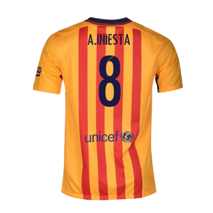 Barcelona 2015-16 Away Shirt (XLB) (Excellent) (A.Iniesta 8)_1