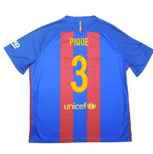 Barcelona 2016-17 Home Shirt (S) (Very Good) (Pique 3)_1