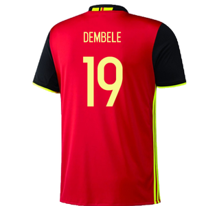 2016-2017 Belgium Home Adidas Football Shirt (xl) (Good) (Dembele 19)_1