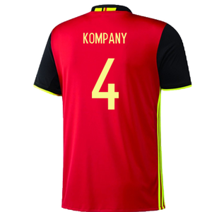 2016-2017 Belgium Home Adidas Football Shirt (xl) (Good) (Kompany 4)_1