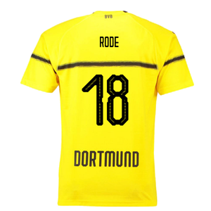 Borussia Dortmund 2018-19 European/Cup Home Shirt (L) (Very Good) (Rode 18)_1