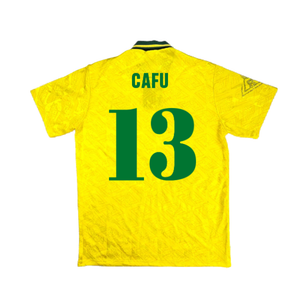 Brazil 1991-93 Home Shirt (S) (Good) (Cafu 13)_1