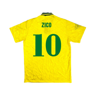 Brazil 1991-93 Home Shirt (S) (Good) (Zico 10)_1