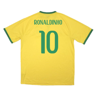 Brazil 2014-15 Home Shirt (Excellent) (Ronaldinho 10)_1