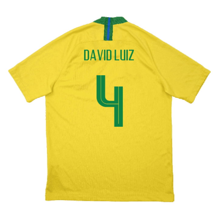 Brazil 2018-19 Home Shirt (M) (Excellent) (David Luiz 4)