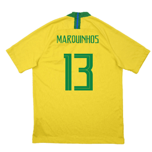 Brazil 2018-19 Home Shirt (Good) (Marquinhos 13)_1