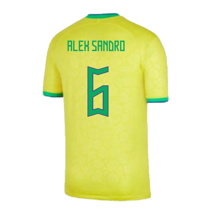 Brazil 2022-23 Home Shirt (Baby) (3-6 months) (Excellent) (Alex Sandro 6)