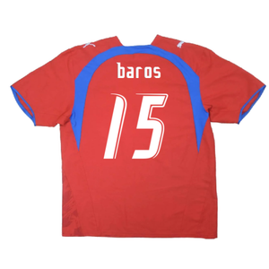 Czech Republic 2006-08 Home Shirt (Large) (Good) (Baros 15)_1