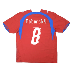 Czech Republic 2006-08 Home Shirt (Large) (Good) (Poborsky 8)_1