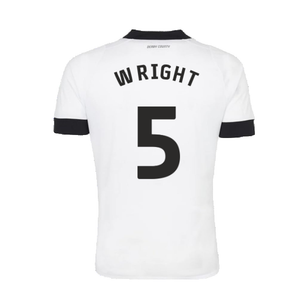 Derby County 2022-23 Home Shirt (Sponsorless) (XXL) (Wright 5) (Excellent)_1