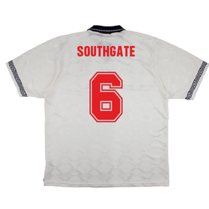 England 1990-92 Home Shirt (XL) (Very Good) (Southgate 6)_1