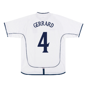 England 2001-03 Home Shirt (L) (Good) (GERRARD 4)_2