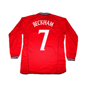 England 2006-08 Long Sleeve Away Shirt (Excellent) (Beckham 7)_1