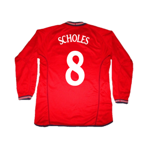 England 2002-04 Long Sleeve Away Shirt (S) (Very Good) (Scholes 8)_1