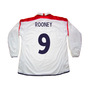 England 2003-05 Home L/S Shirt (M) (Excellent) (Rooney 9)_1