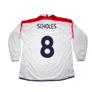 England 2003-05 Home L/S Shirt (M) (Excellent) (Scholes 8)_1