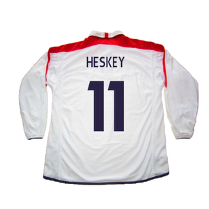 England 2003-05 Long Sleeved Home Shirt (L) (Excellent) (Heskey 11)_1