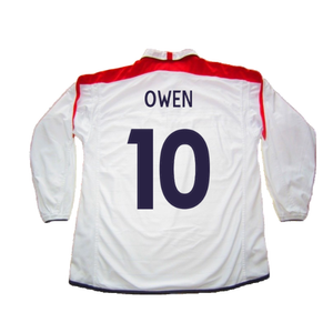 England 2003-05 Long Sleeved Home Shirt (L) (Excellent) (Owen 10)_1