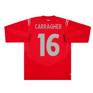 England 2004-06 Away Long Sleeve Shirt (Very Good) (Carragher 16)_1