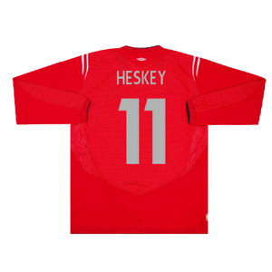 England 2004-06 Long Sleeve Away Shirt (Excellent) (Heskey 11)_1