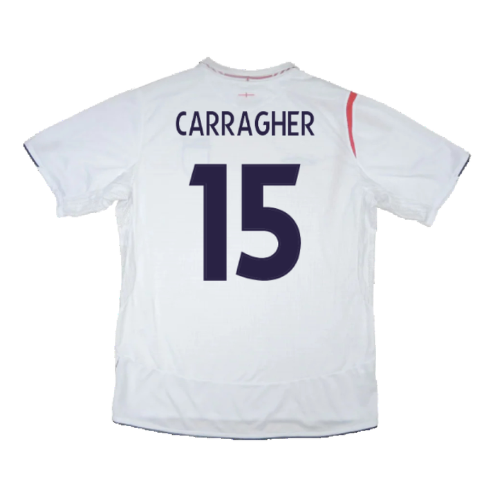 England 2005-07 Home Shirt (XXL) (Excellent) (CARRAGHER 15)