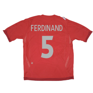 England 2006-08 Away Shirt (L) (FERDINAND 5) (Very Good)_1